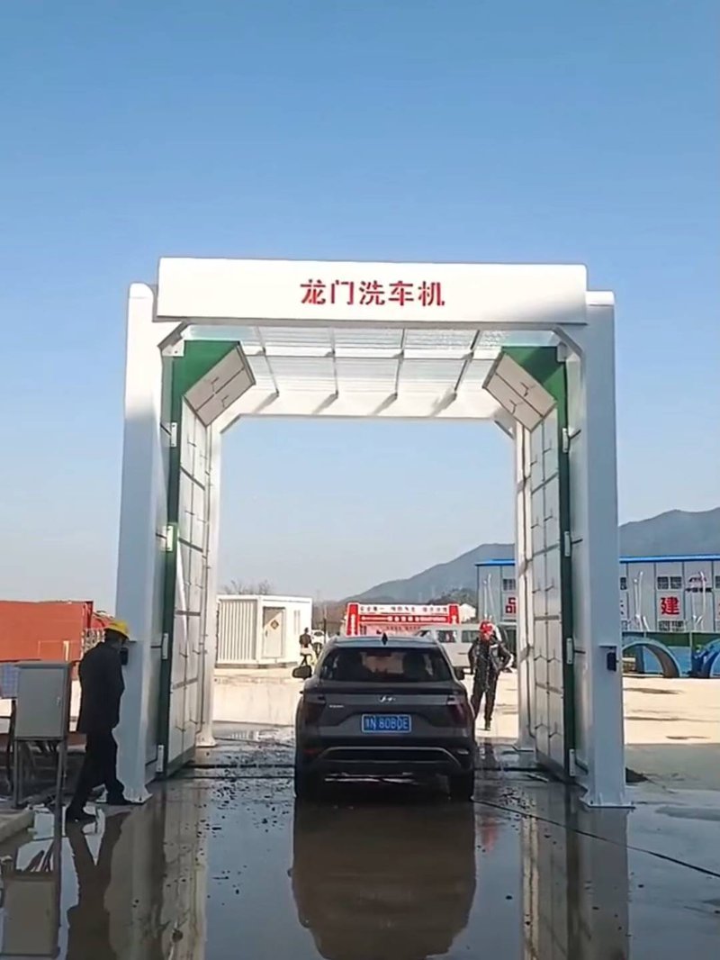 搅拌站龙门式洗车机可设鼓风干燥机